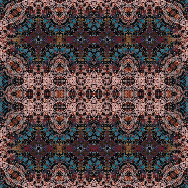 Kusursuz kare soyut desen. Sanat dokusu. Sanat mandala. Simetrik desen