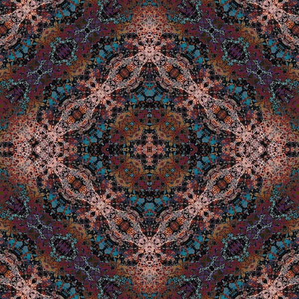 Kusursuz kare soyut desen. Sanat dokusu. Sanat mandala. Simetrik desen