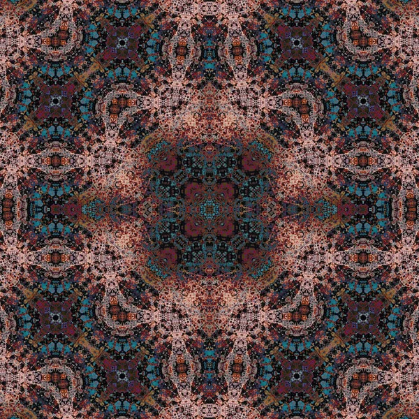 Kusursuz kare soyut desen. Sanat dokusu. Sanat mandala. Simetrik desen