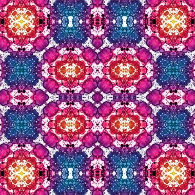 Kusursuz soyut desen. Kaleydoskop dokusu. Modern sanat modeli ve arkaplan