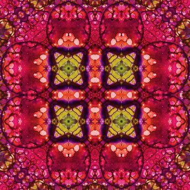 Kusursuz soyut desen. Kaleydoskop dokusu. Modern sanat modeli ve arkaplan