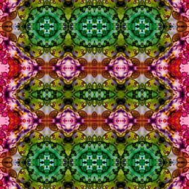 Kusursuz soyut desen. Kaleydoskop dokusu. Modern sanat modeli ve arkaplan