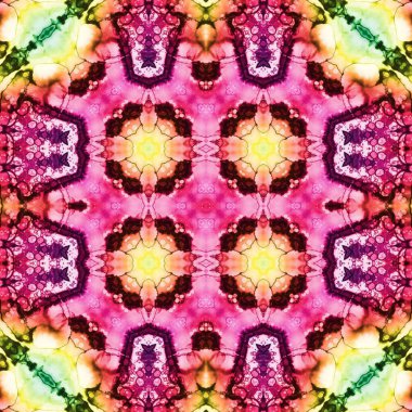 Kusursuz soyut desen. Kaleydoskop dokusu. Modern sanat modeli ve arkaplan