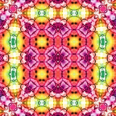 Kusursuz soyut desen. Kaleydoskop dokusu. Modern sanat modeli ve arkaplan