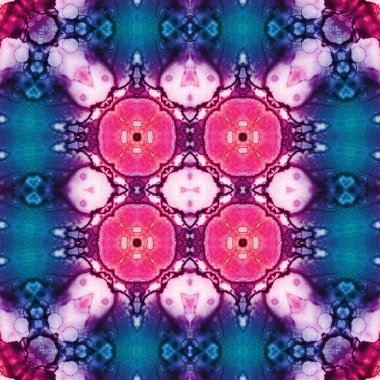 Kusursuz soyut desen. Kaleydoskop dokusu. Modern sanat modeli ve arkaplan