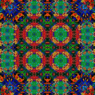 Kusursuz soyut desen. Kaleydoskop dokusu. Modern sanat modeli ve arkaplan