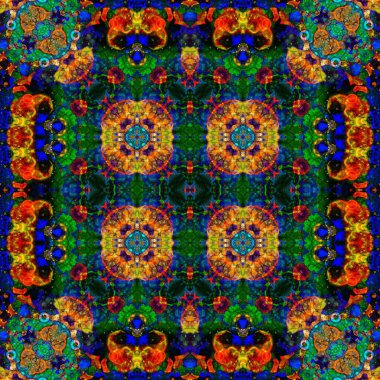 Kusursuz soyut desen. Kaleydoskop dokusu. Modern sanat modeli ve arkaplan