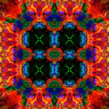 Kusursuz soyut desen. Kaleydoskop dokusu. Modern sanat modeli ve arkaplan