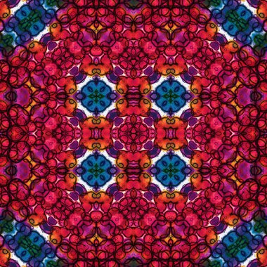 Kusursuz soyut desen. Kaleydoskop dokusu. Modern sanat modeli ve arkaplan