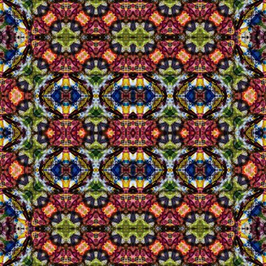 Kusursuz soyut desen. Kaleydoskop dokusu. Modern sanat modeli ve arkaplan