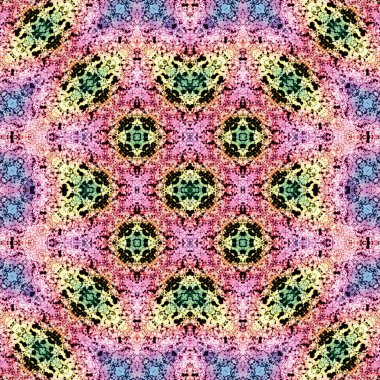 Kusursuz soyut desen. Kaleydoskop dokusu. Modern sanat modeli ve arkaplan