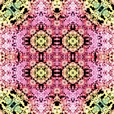 Kusursuz soyut desen. Kaleydoskop dokusu. Modern sanat modeli ve arkaplan