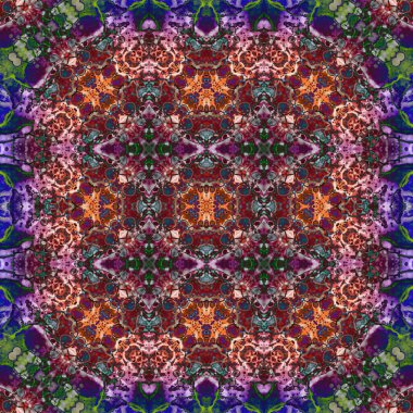 Kusursuz soyut desen. Kaleydoskop dokusu. Modern sanat modeli ve arkaplan