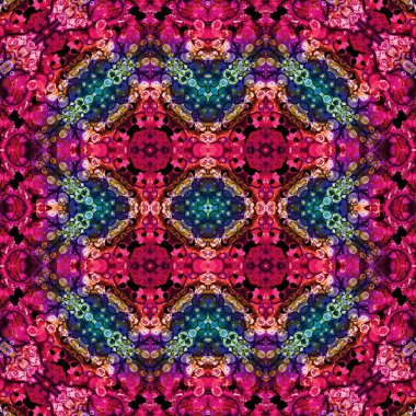 Kusursuz soyut desen. Kaleydoskop dokusu. Modern sanat modeli ve arkaplan