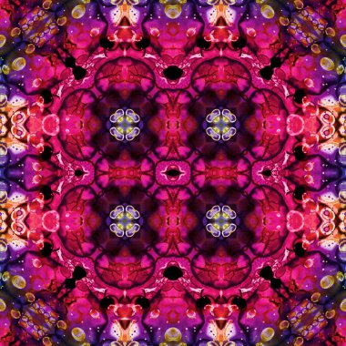 Kusursuz soyut desen. Kaleydoskop dokusu. Modern sanat modeli ve arkaplan