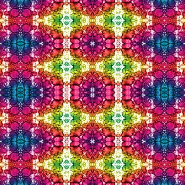 Kusursuz soyut desen. Kaleydoskop dokusu. Modern sanat modeli ve arkaplan