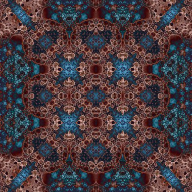 Kusursuz soyut desen. Kaleydoskop dokusu. Modern sanat modeli ve arkaplan