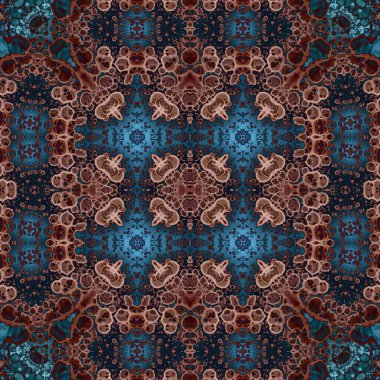 Kusursuz soyut desen. Kaleydoskop dokusu. Modern sanat modeli ve arkaplan