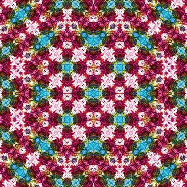 Kusursuz soyut desen. Kaleydoskop dokusu. Modern sanat modeli ve arkaplan