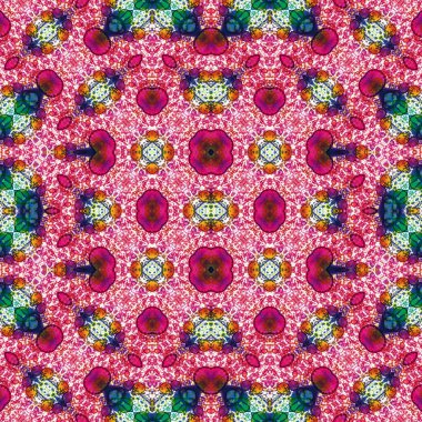 Kusursuz soyut desen. Kaleydoskop dokusu. Modern sanat modeli ve arkaplan