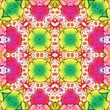 Kusursuz soyut desen. Kaleydoskop dokusu. Modern sanat modeli ve arkaplan