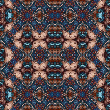 Kusursuz soyut desen. Kaleydoskop dokusu. Modern sanat modeli ve arkaplan