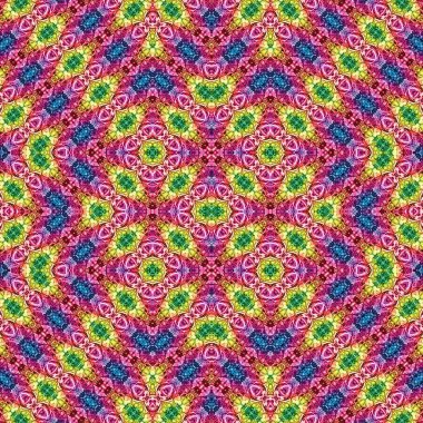 Kusursuz soyut desen. Kaleydoskop dokusu. Modern sanat modeli ve arkaplan