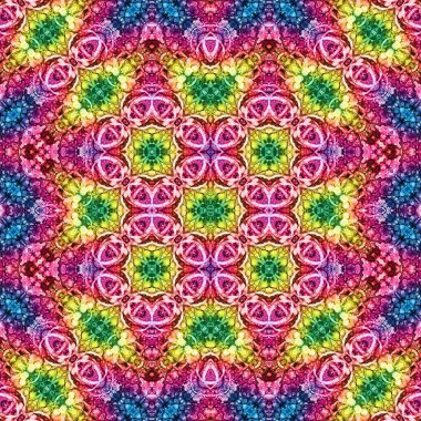 Kusursuz soyut desen. Kaleydoskop dokusu. Modern sanat modeli ve arkaplan