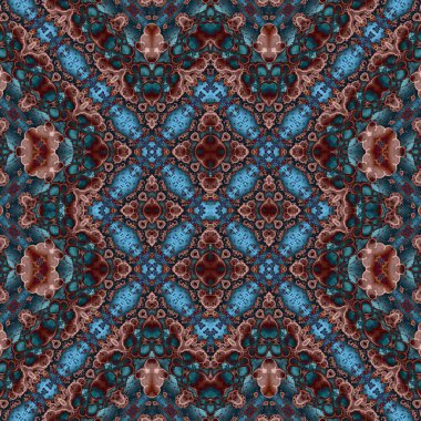 Kusursuz soyut desen. Kaleydoskop dokusu. Modern sanat modeli ve arkaplan