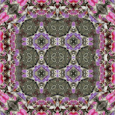 Kusursuz soyut desen. Kaleydoskop dokusu. Modern sanat modeli ve arkaplan