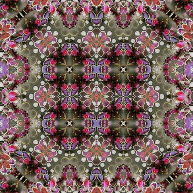 Kusursuz soyut desen. Kaleydoskop dokusu. Modern sanat modeli ve arkaplan