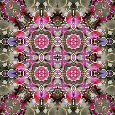 Kusursuz soyut desen. Kaleydoskop dokusu. Modern sanat modeli ve arkaplan