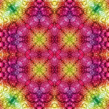 Kusursuz soyut desen. Kaleydoskop dokusu. Modern sanat modeli ve arkaplan