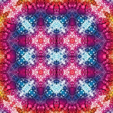 Kusursuz soyut desen. Kaleydoskop dokusu. Modern sanat modeli ve arkaplan