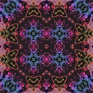 Kusursuz soyut desen. Kaleydoskop dokusu. Modern sanat modeli ve arkaplan