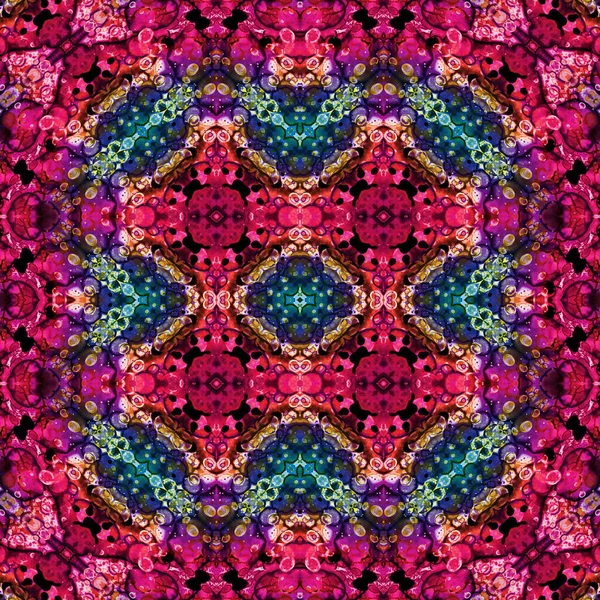 Kusursuz soyut desen. Kaleydoskop dokusu. Modern sanat modeli ve arkaplan