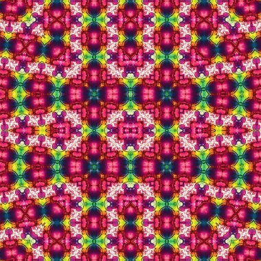 Kusursuz soyut desen. Kaleydoskop dokusu. Modern sanat modeli ve arkaplan