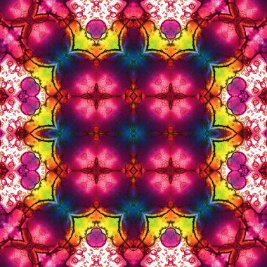 Kusursuz soyut desen. Kaleydoskop dokusu. Modern sanat modeli ve arkaplan