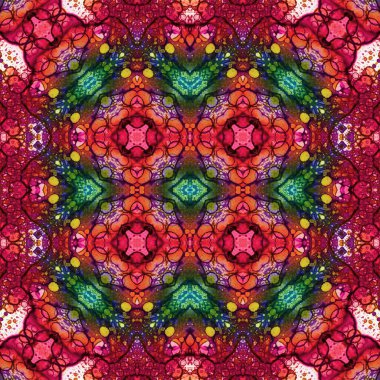 Kusursuz soyut desen. Kaleydoskop dokusu. Modern sanat modeli ve arkaplan