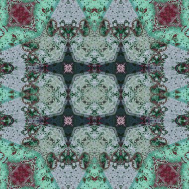 Kusursuz soyut desen. Kaleydoskop dokusu. Modern sanat modeli ve arkaplan