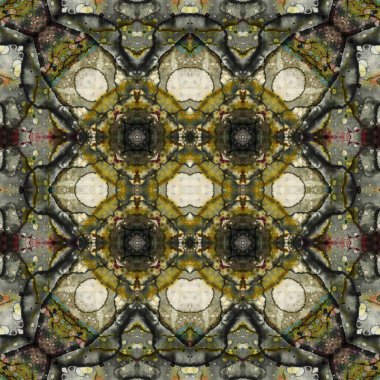 Kusursuz soyut desen. Kaleydoskop dokusu. Modern sanat modeli ve arkaplan