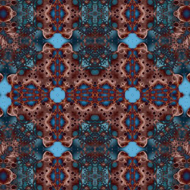 Kusursuz simetrik desen. Kusursuz bir doku. Soyut arkaplan