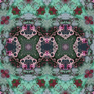 Kusursuz simetrik desen. Kusursuz bir doku. Soyut arkaplan