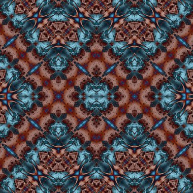 Kusursuz simetrik desen. Kusursuz bir doku. Soyut arkaplan