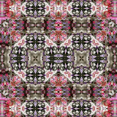 Kusursuz simetrik desen. Kusursuz bir doku. Soyut arkaplan