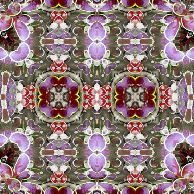 Kusursuz simetrik desen. Kusursuz bir doku. Soyut arkaplan