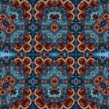 Kusursuz simetrik desen. Kusursuz bir doku. Soyut arkaplan