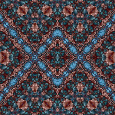 Kusursuz simetrik desen. Kusursuz bir doku. Soyut arkaplan