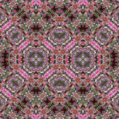 Kusursuz simetrik desen. Kusursuz bir doku. Soyut arkaplan