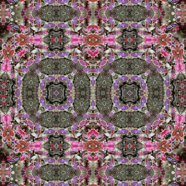 Kusursuz simetrik desen. Kusursuz bir doku. Soyut arkaplan